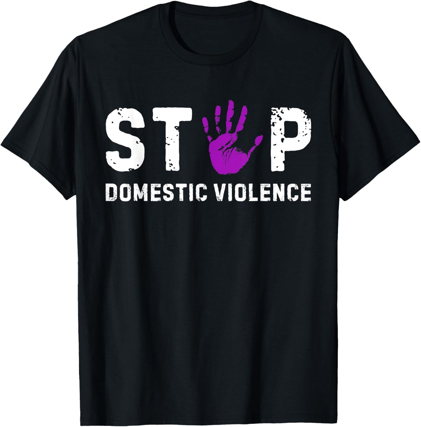 Stop Domestic Violence Awareness Survivor Gift T-Shirt - T-Shirt | Black
