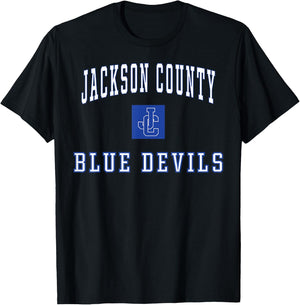 Jackson County High School Blue Devils C1 T-Shirt - T-Shirt | Black