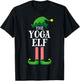 Yoga Elf Matching Family Group Christmas Party T-Shirt - T-Shirt | Black