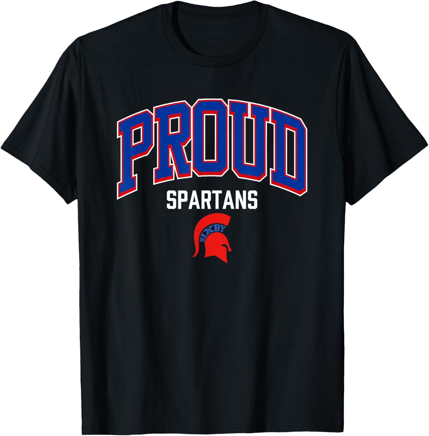 Bixby Spartans Logo Proud HS T-Shirt - T-Shirt | Black