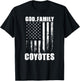 Anna Coyotes God. Family. Vintage USA Flag T-Shirt - T-Shirt | Black