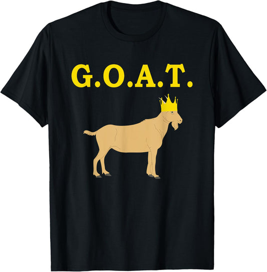 Greatest Of All Time G.O.A.T. Goat T-Shirt - T-Shirt | Black