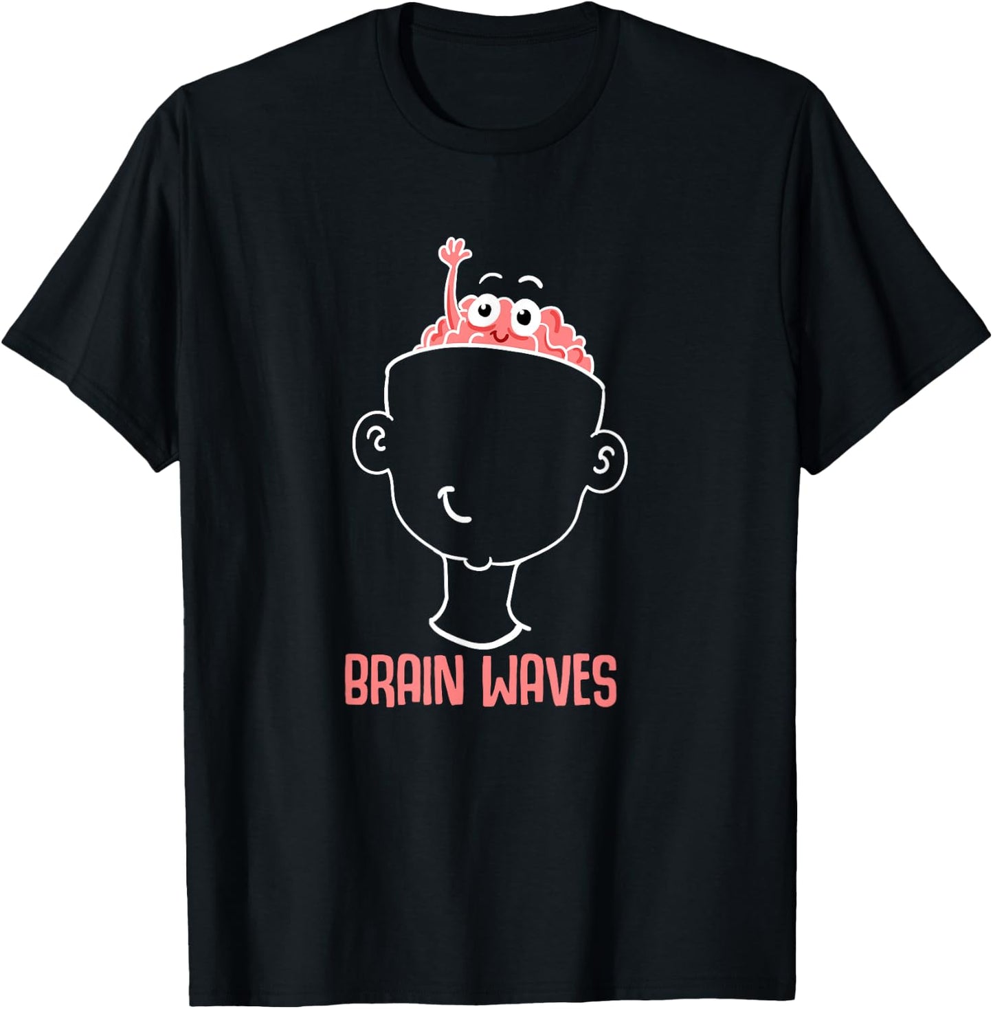 Brain Waves - Funny Neuroscience Pun T-Shirt - T-Shirt | Black