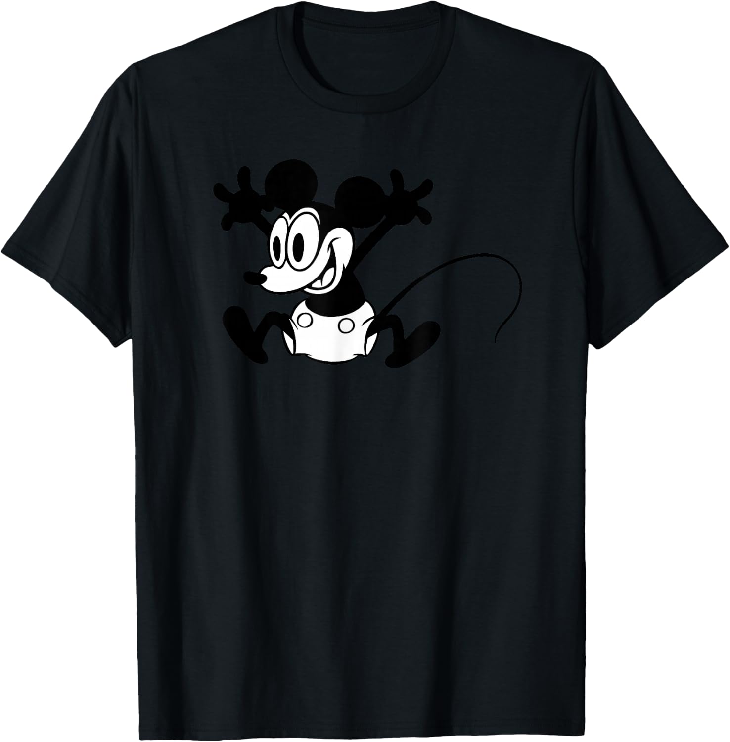 Disney - Classic Vintage Mickey Mouse T-Shirt - T-Shirt | Black