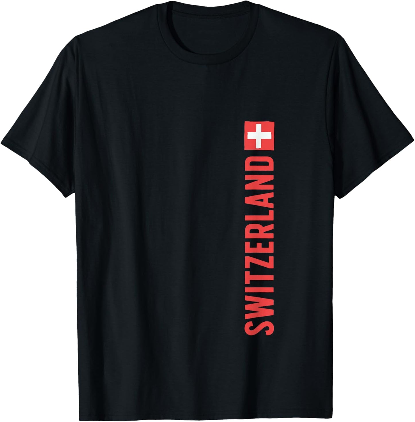 Swiss Shirt Gift Switzerland Flag Pride Roots Women Men T-Shirt - T-Shirt | Black