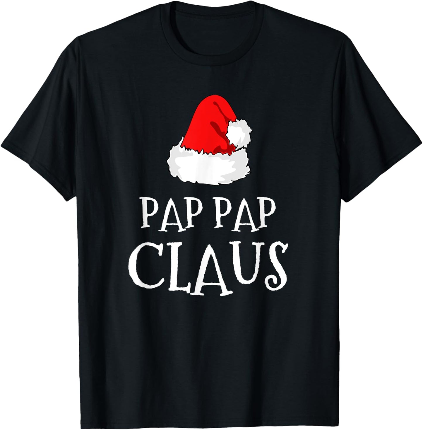 Pap-Pap Claus Christmas Santas Pajama Family Matching PapPap T-Shirt - T-Shirt | Black