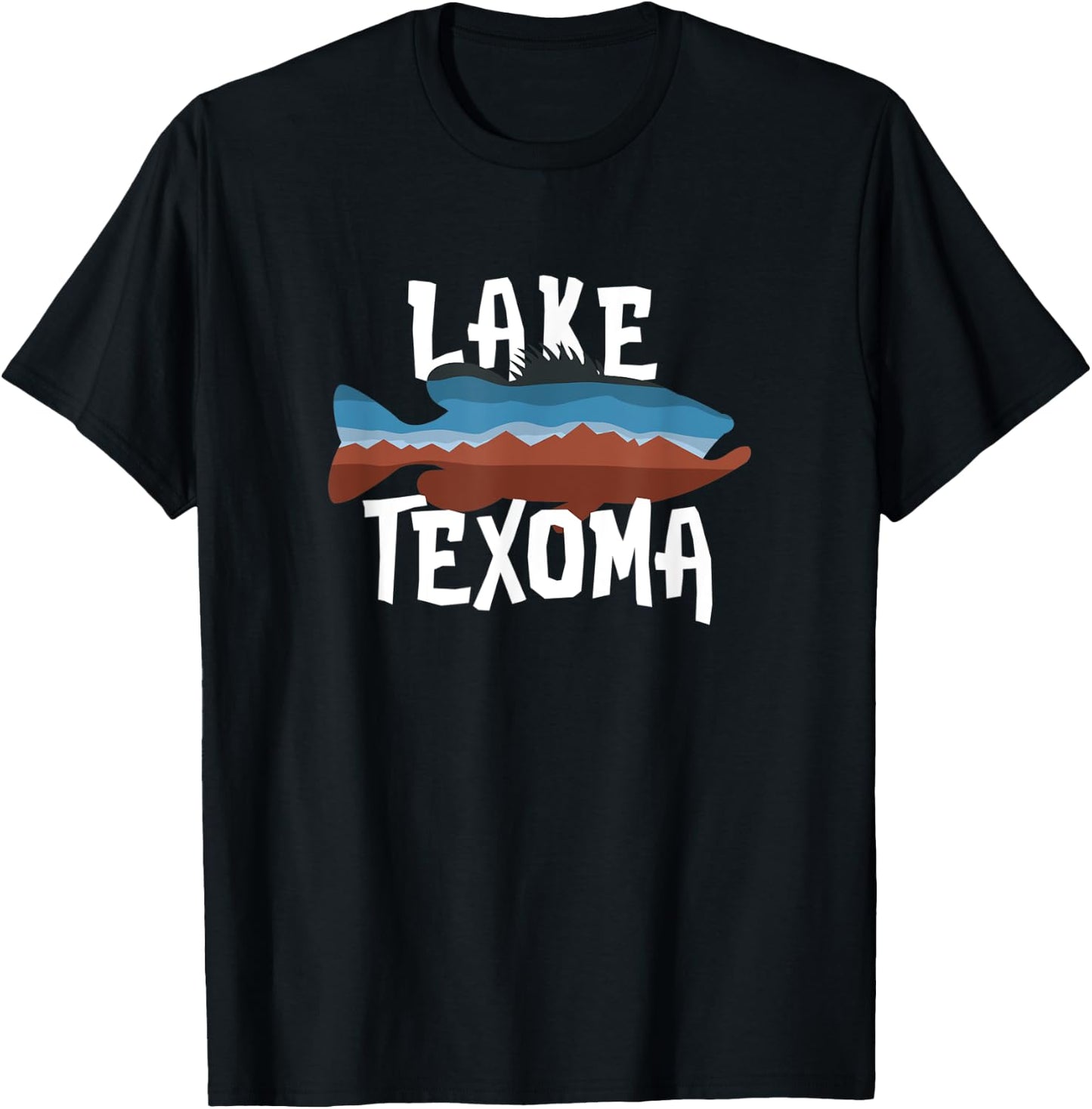 Lake Texoma Largemouth Bass T-Shirt - T-Shirt | Black