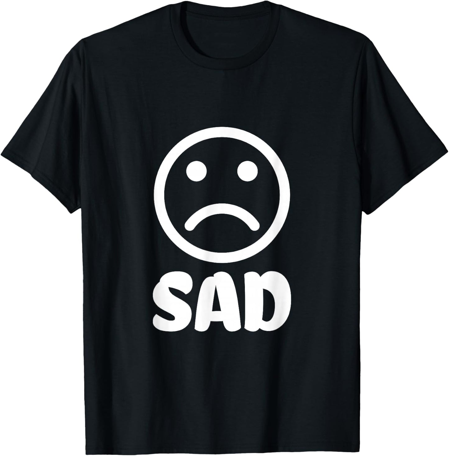 Sad Face T-Shirt - T-Shirt | Black