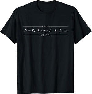 Drake Equation T Shirt - Estimation of Alien Civilizations T-Shirt - T-Shirt | Black