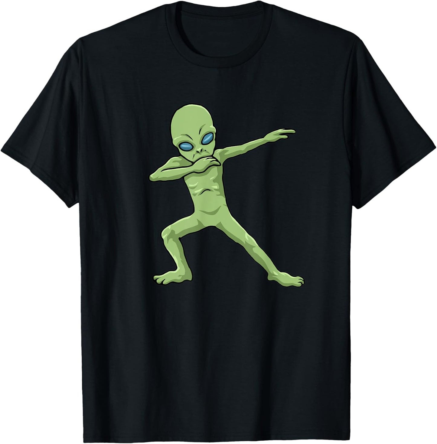 Funny Halloween Clothing Dabbing Alien - Men's Black Short Sleeve Classic Fit - Small T-Shirt - T-Shirt | Black