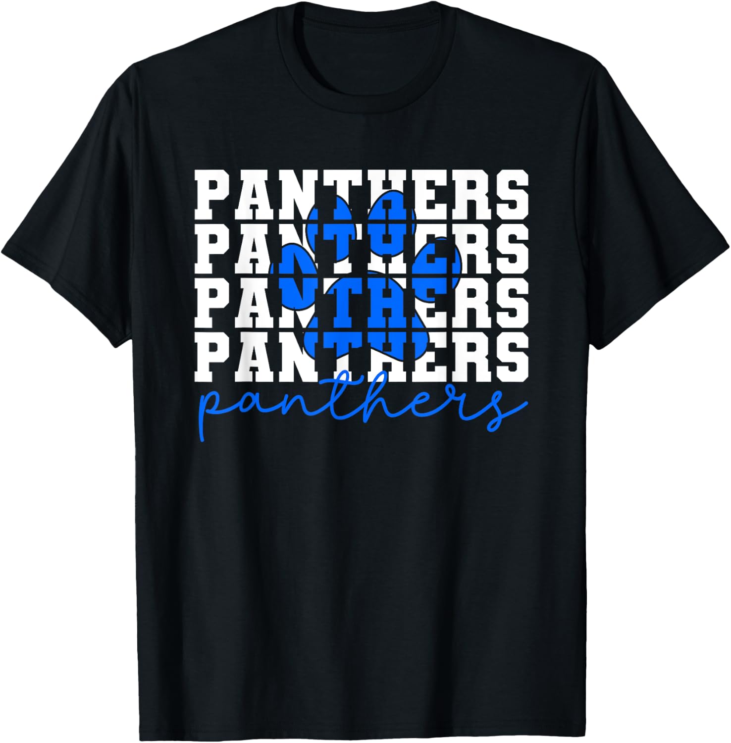 Vintage Panthers School Sports Name Spirit Go Back To School T-Shirt - T-Shirt | Black