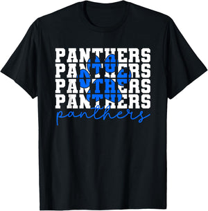 Vintage Panthers School Sports Name Spirit Go Back To School T-Shirt - T-Shirt | Black