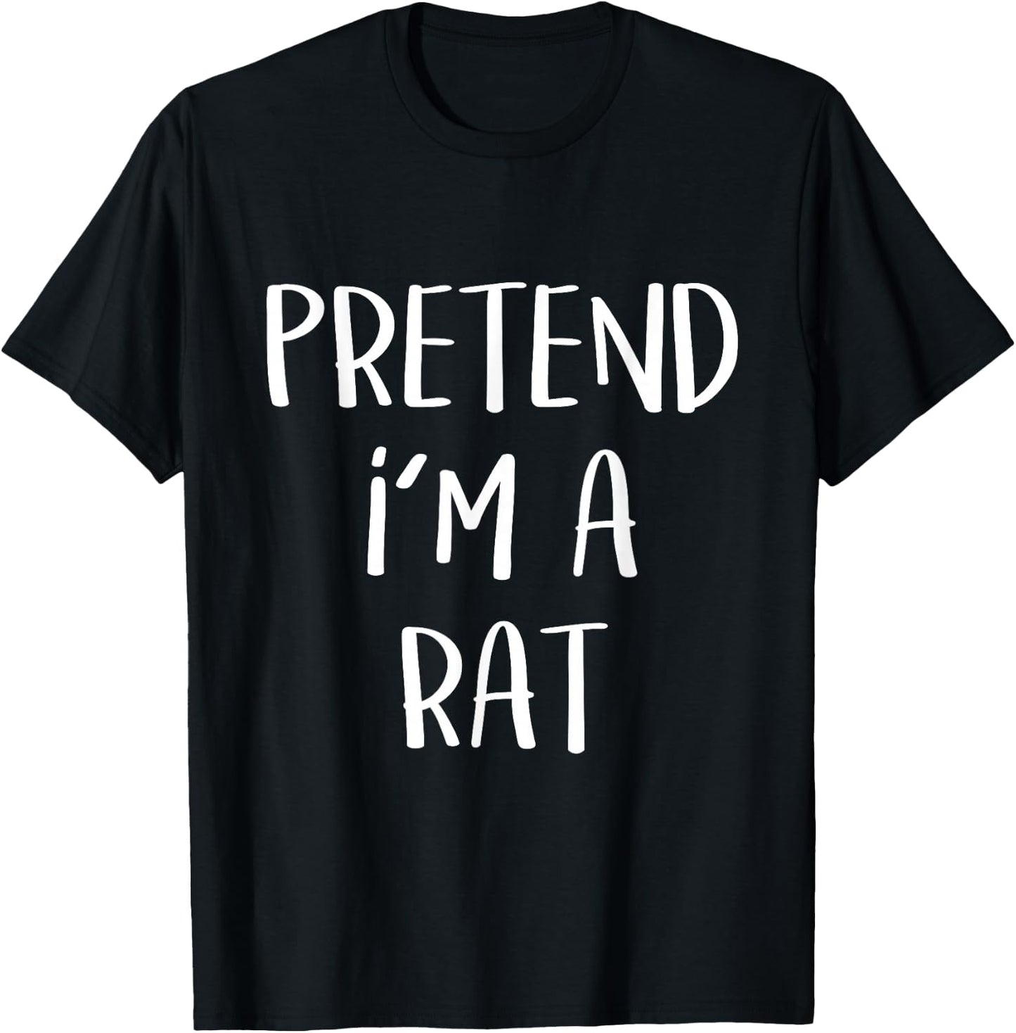 Pretend I'm A Rat Costume Party Funny Halloween Rat T-Shirt - T-Shirt | Black
