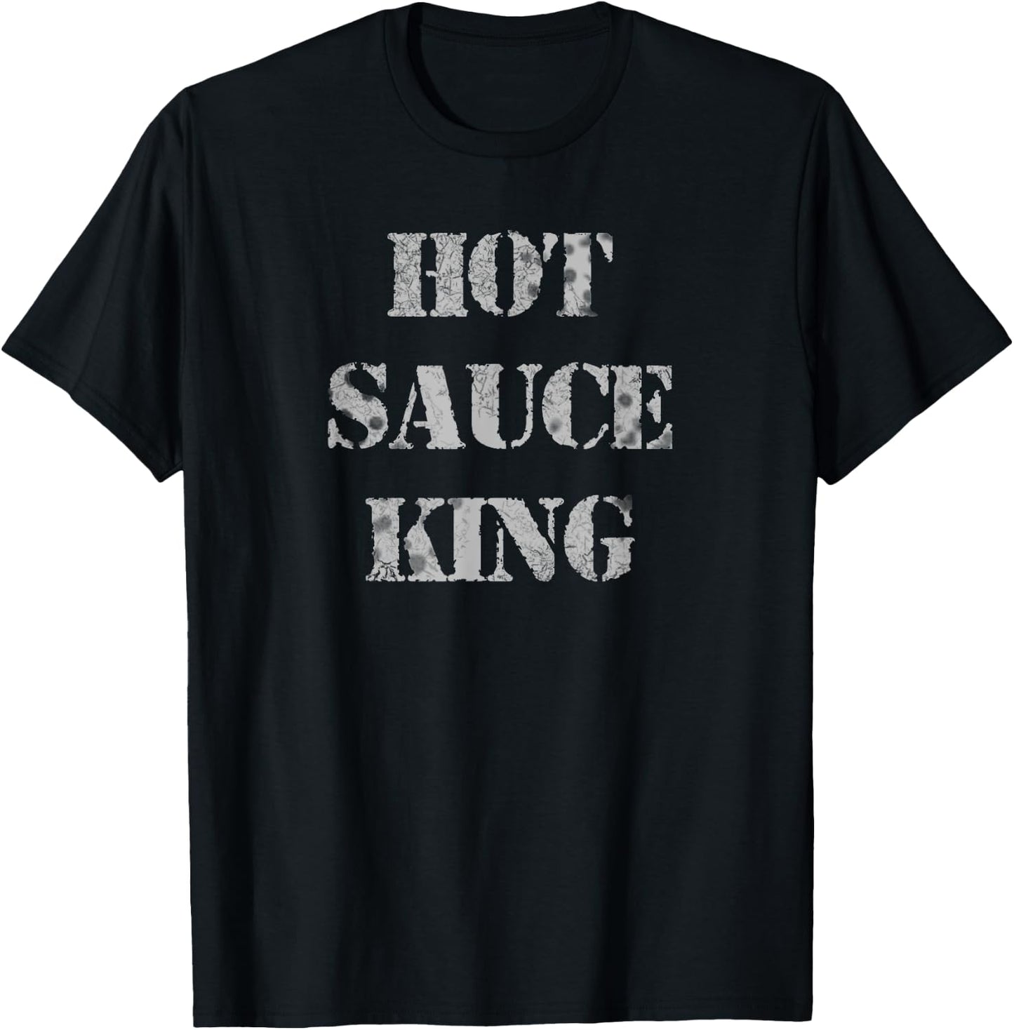 Spicy Vintage Hot Sauce King Faded Shirt T-Shirt - T-Shirt | Black