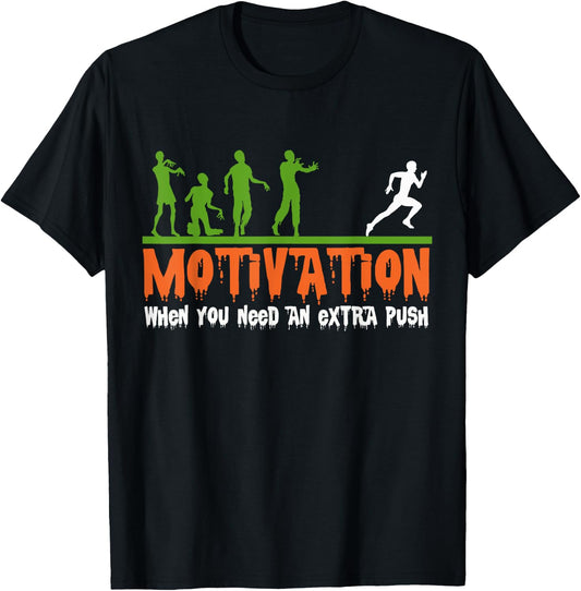 Zombie Halloween Costume Fitness Motivation, Funny Gym T-Shirt - T-Shirt | Black
