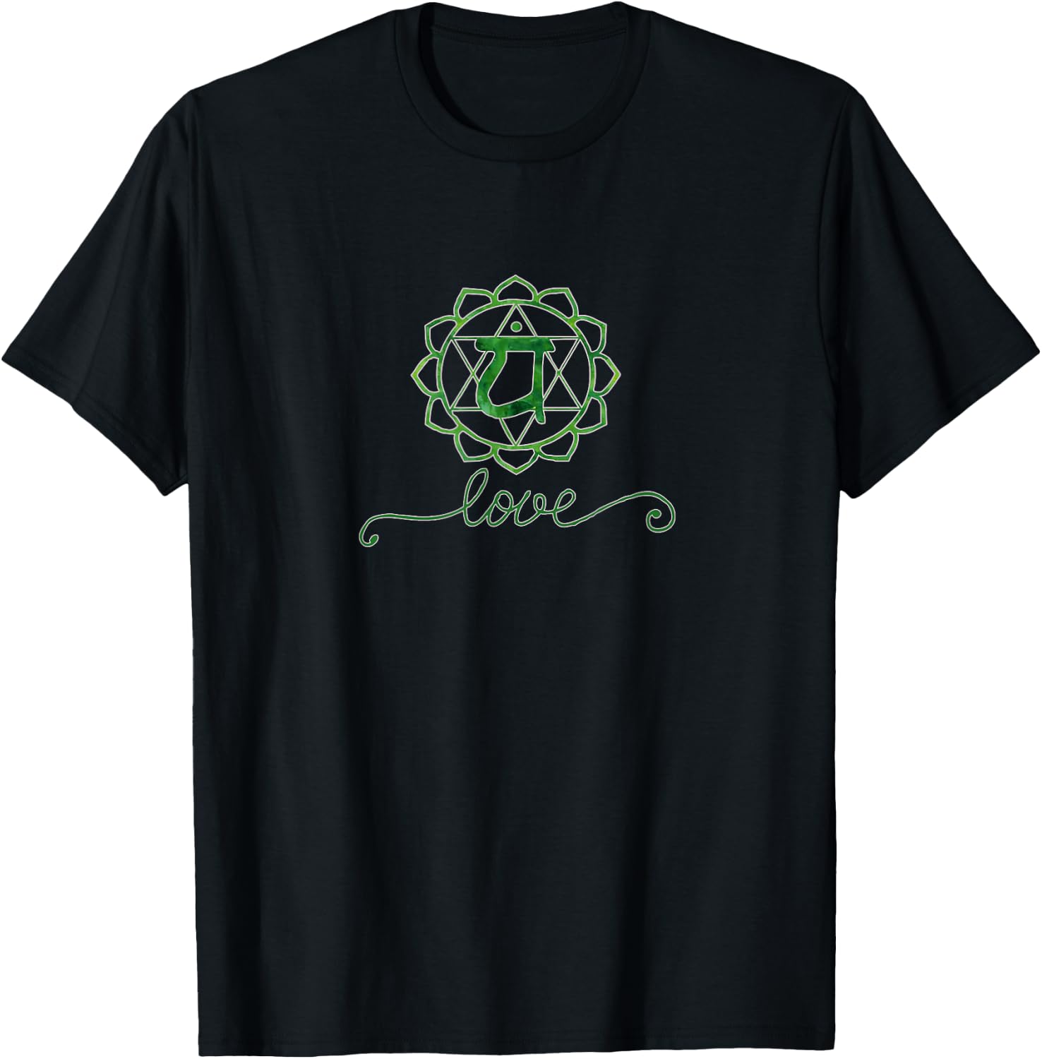 Heart Chakra Love T Shirt T-Shirt - T-Shirt | Black