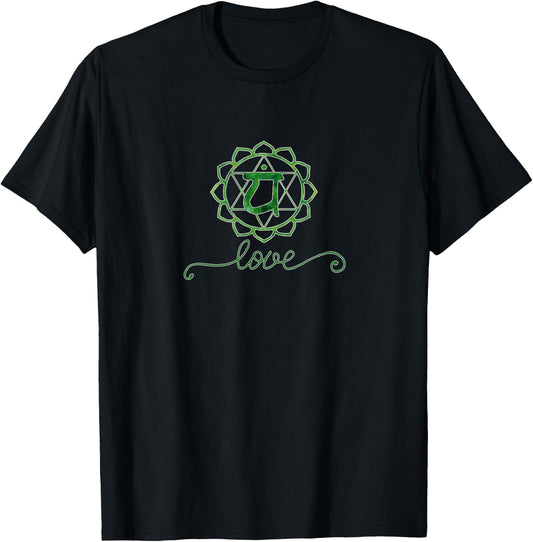 Heart Chakra Love T Shirt T-Shirt - T-Shirt | Black