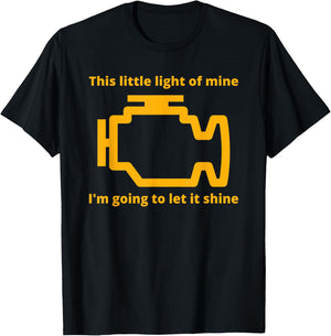 This Little Light of Mine - Check Engine Light T-Shirt - T-Shirt | Black