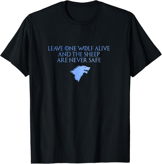 Leave One Wolf Alive T-Shirt - T-Shirt | Black