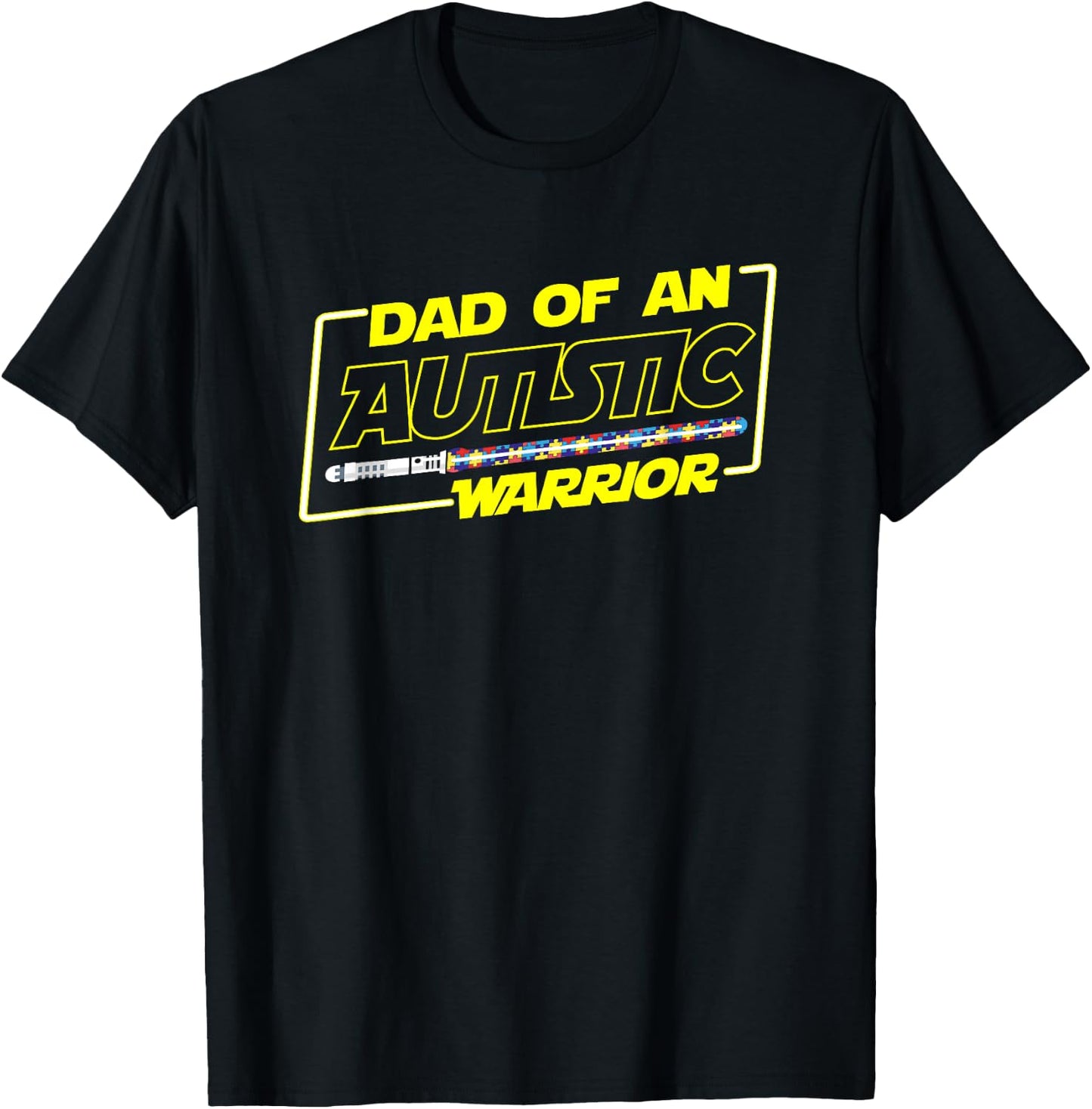 Father's Day Autism Warrior Awareness Dad T Shirt T-Shirt - T-Shirt | Black