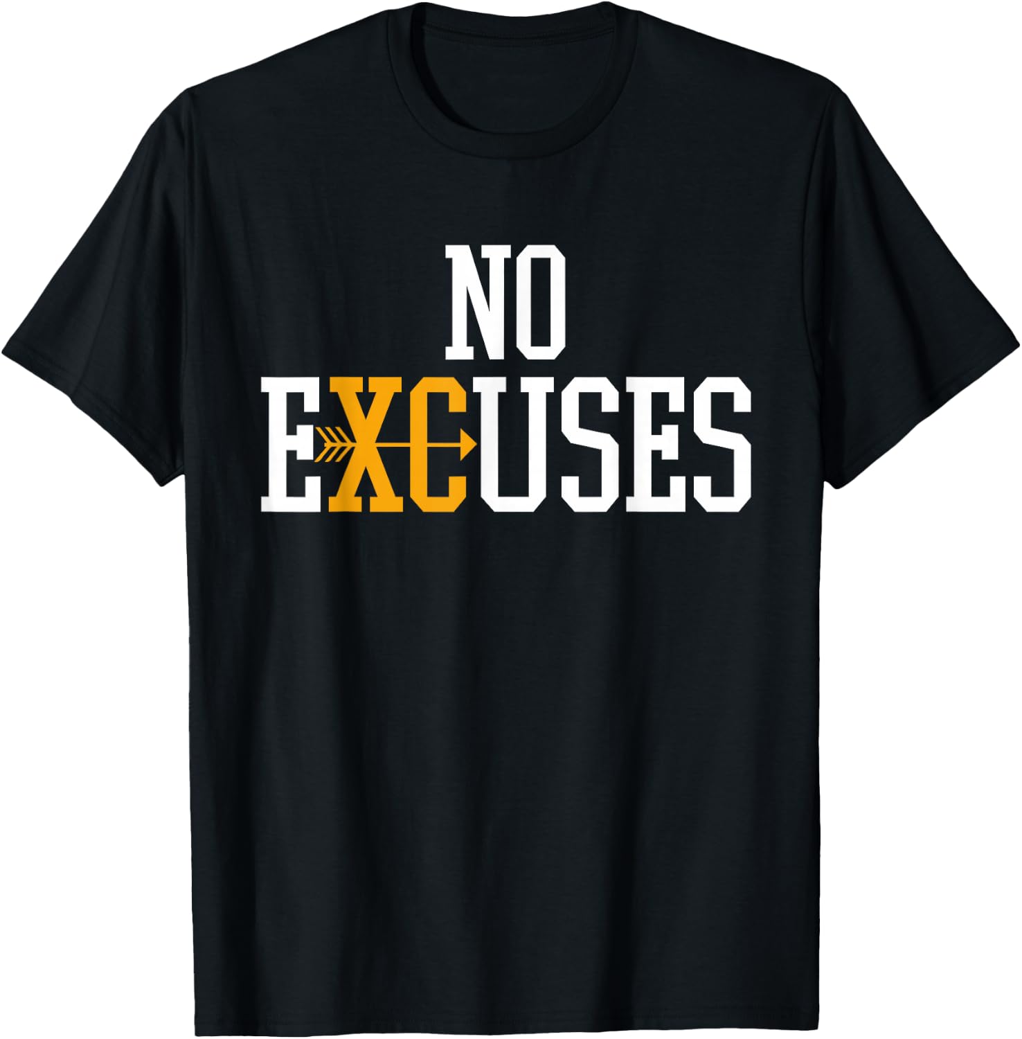 No Excuses Cross Country Track And Field Running T-Shirt - T-Shirt | Black
