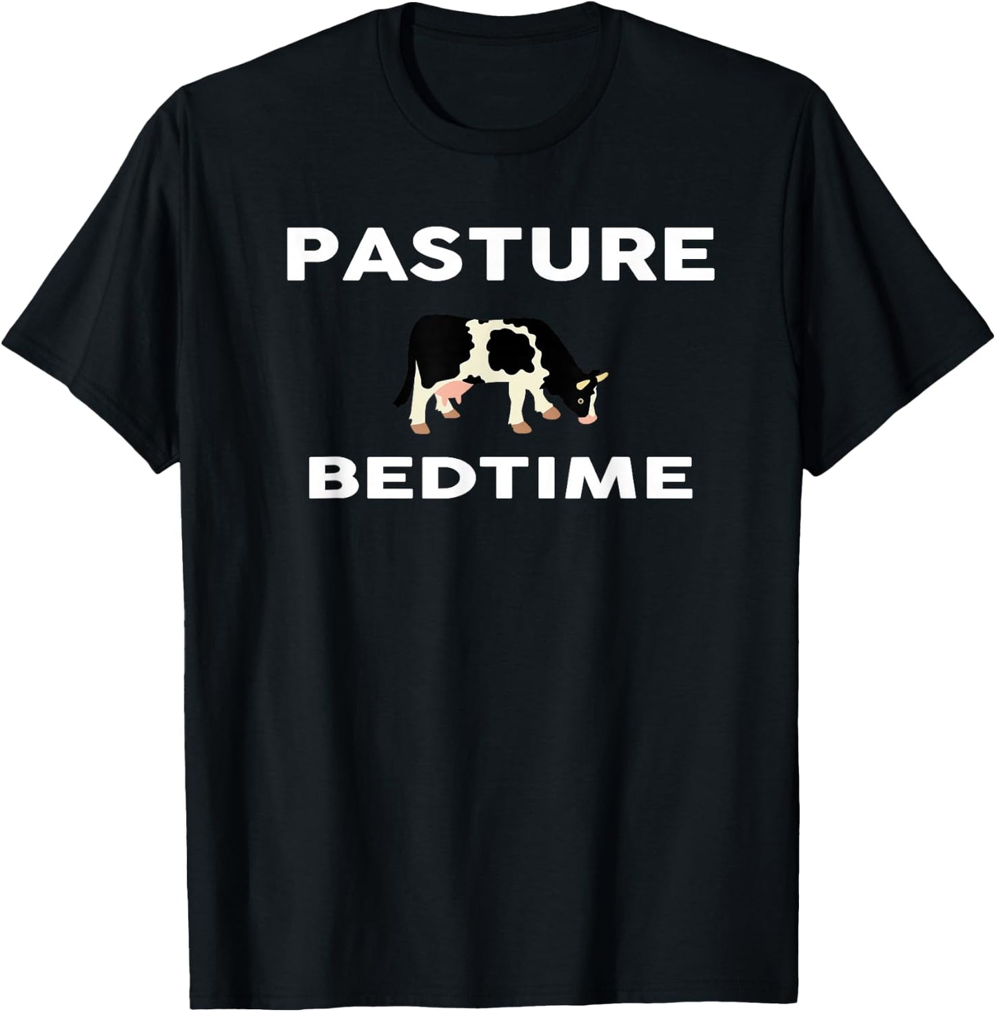 Pasture Bedtime Cow Pajamas PJ T Shirt Farmer Rancher T-Shirt - T-Shirt | Black