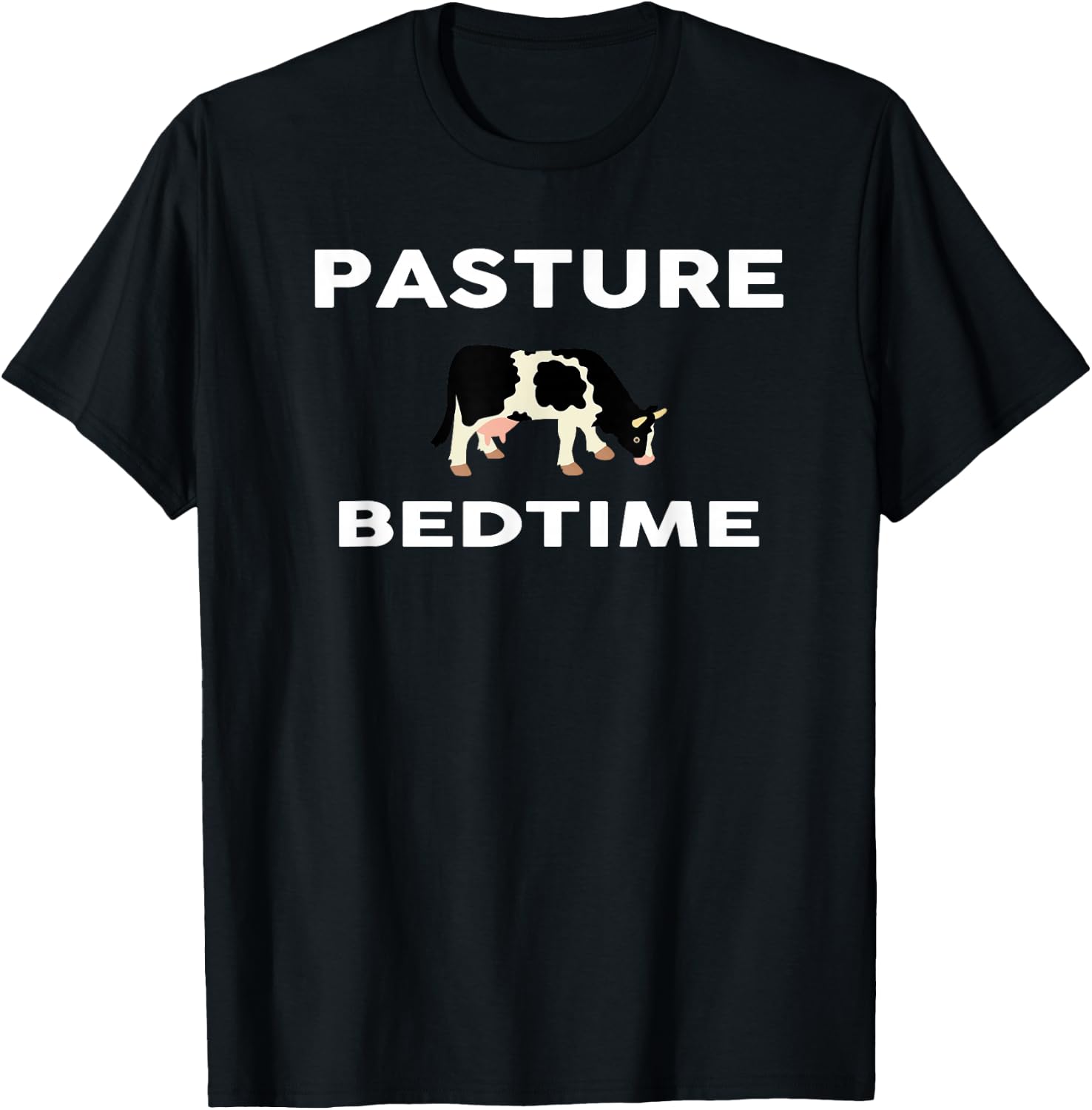 Pasture Bedtime Cow Pajamas PJ T Shirt Farmer Rancher T-Shirt - T-Shirt | Black
