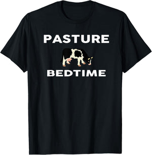 Pasture Bedtime Cow Pajamas PJ T Shirt Farmer Rancher T-Shirt - T-Shirt | Black