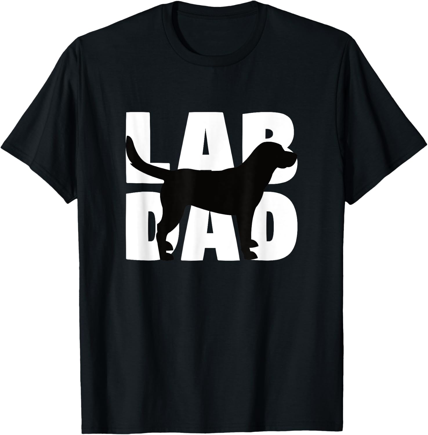 Lab Dad Labrador Retriever Dad Gift Dog Dads Men Women Kids T-Shirt - T-Shirt | Black