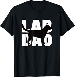 Lab Dad Labrador Retriever Dad Gift Dog Dads Men Women Kids T-Shirt - T-Shirt | Black