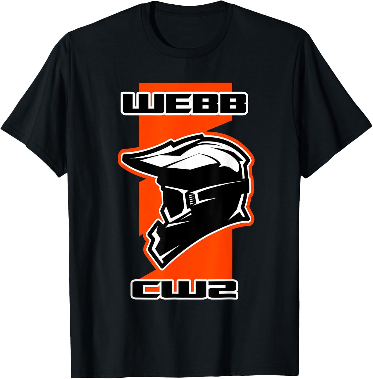 Webb Dirt Bike Racing Orange T-Shirt - T-Shirt | Black