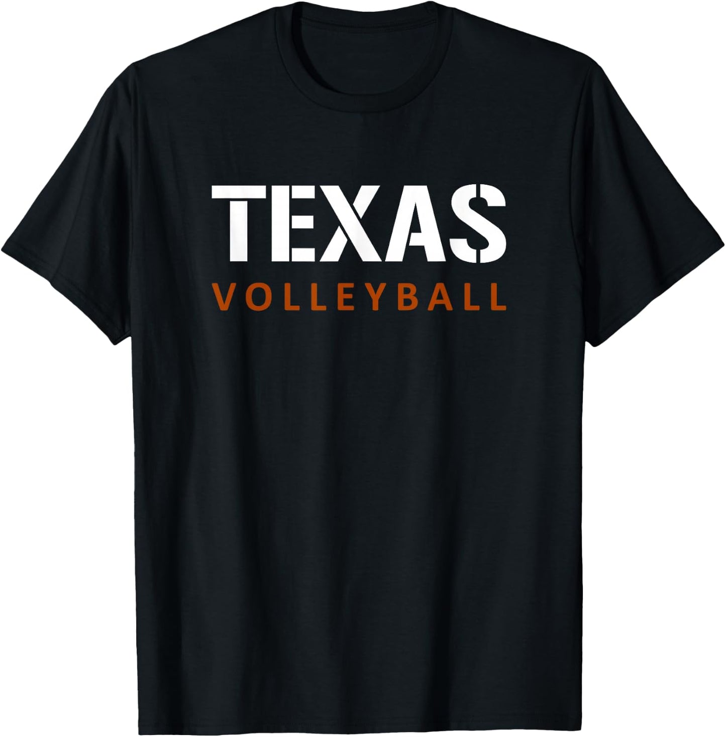 Texas Volleyball Block Style T-Shirt - T-Shirt | Black