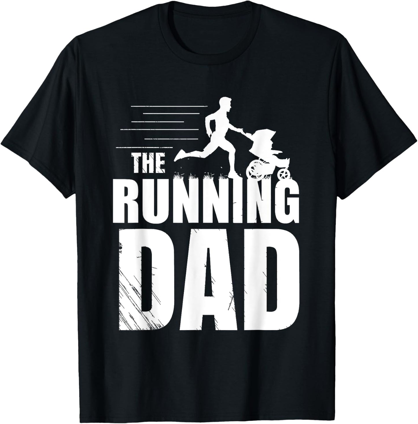 Running Dad Walking Dad Gift Father's Day T-Shirt - T-Shirt | Black