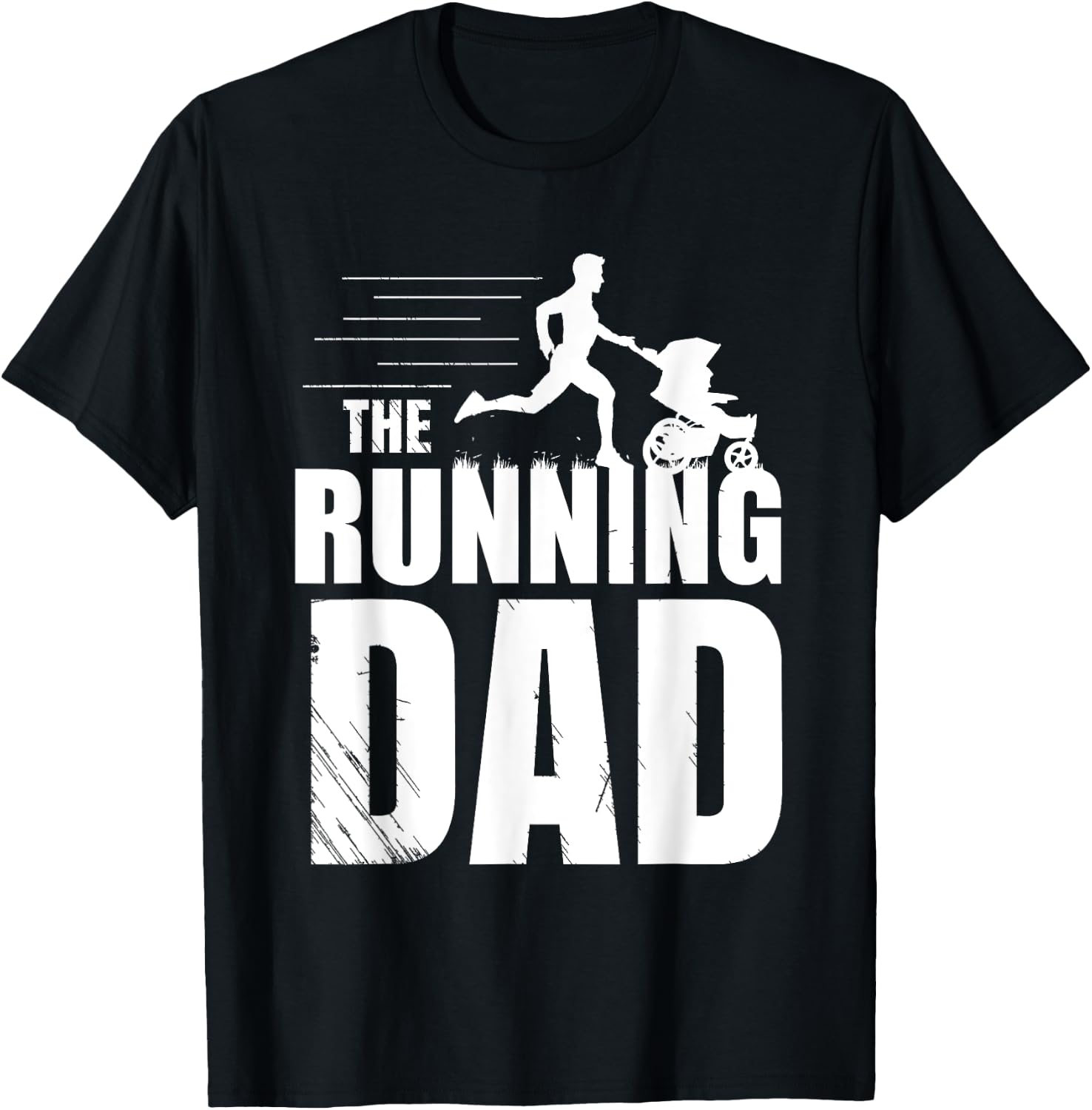 Running Dad Walking Dad Gift Father's Day T-Shirt - T-Shirt | Black
