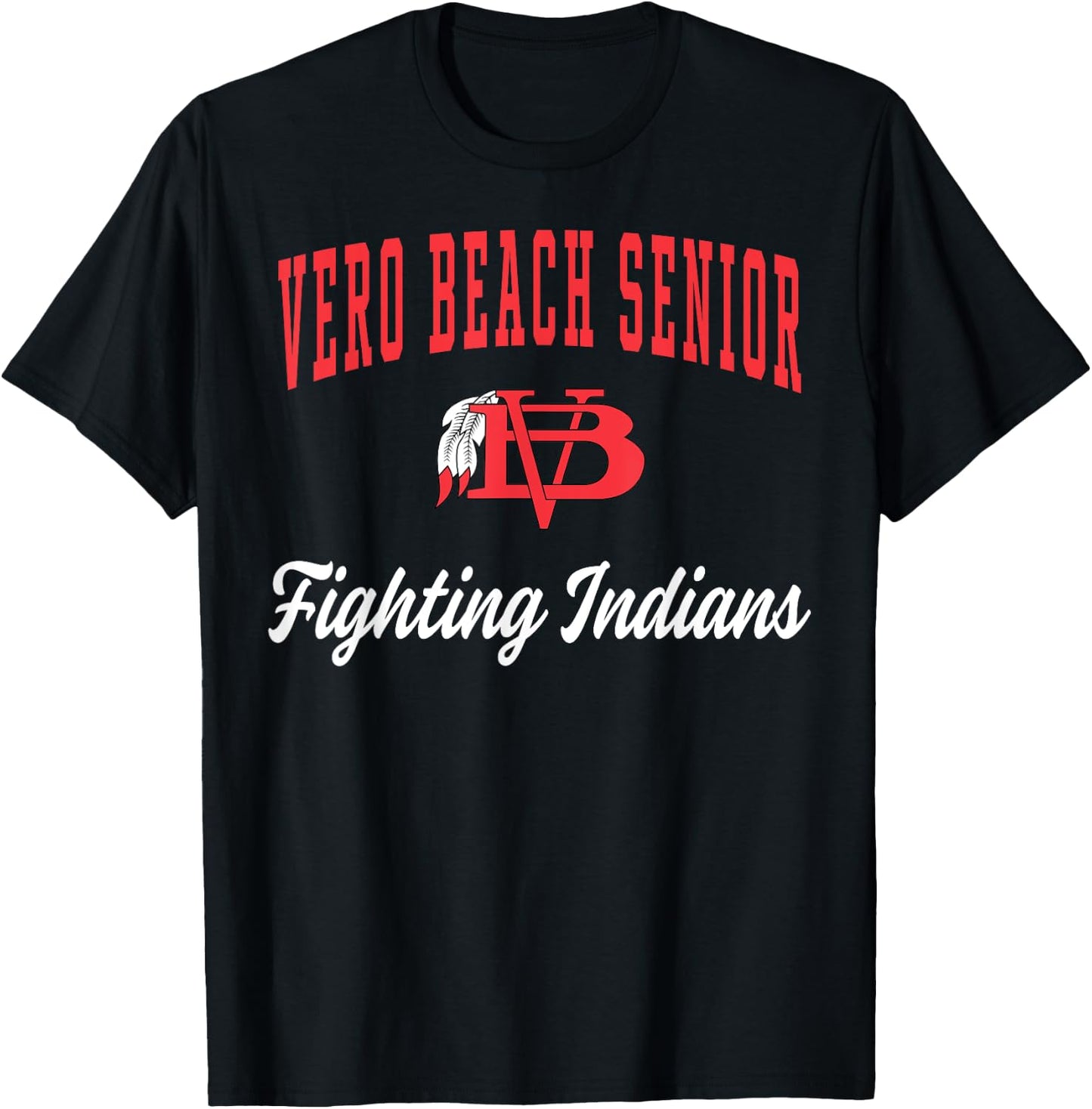 Vero Beach Senior High School Fighting Indians C3 T-Shirt - T-Shirt | Black
