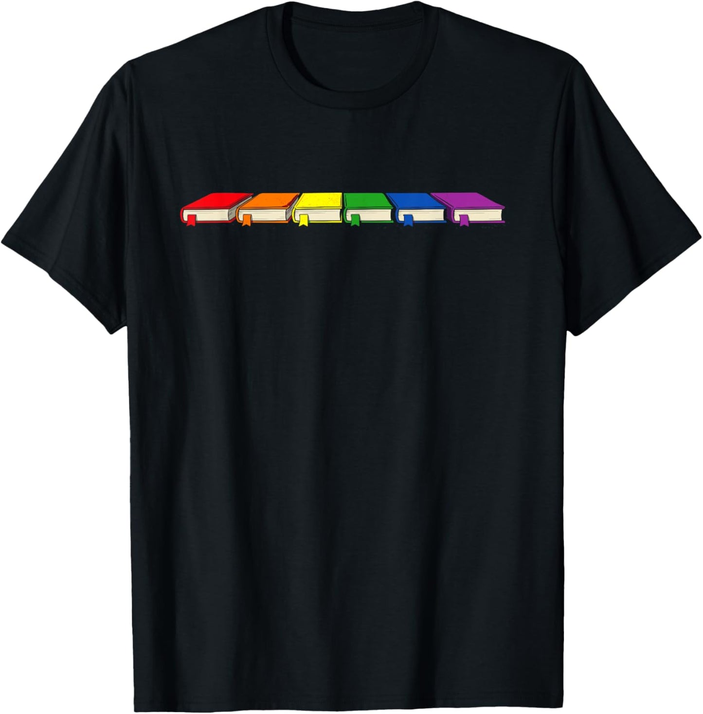 Gay Pride Month Read Books LGBT Rainbow Flag LGBTQ Librarian T-Shirt - T-Shirt | Black
