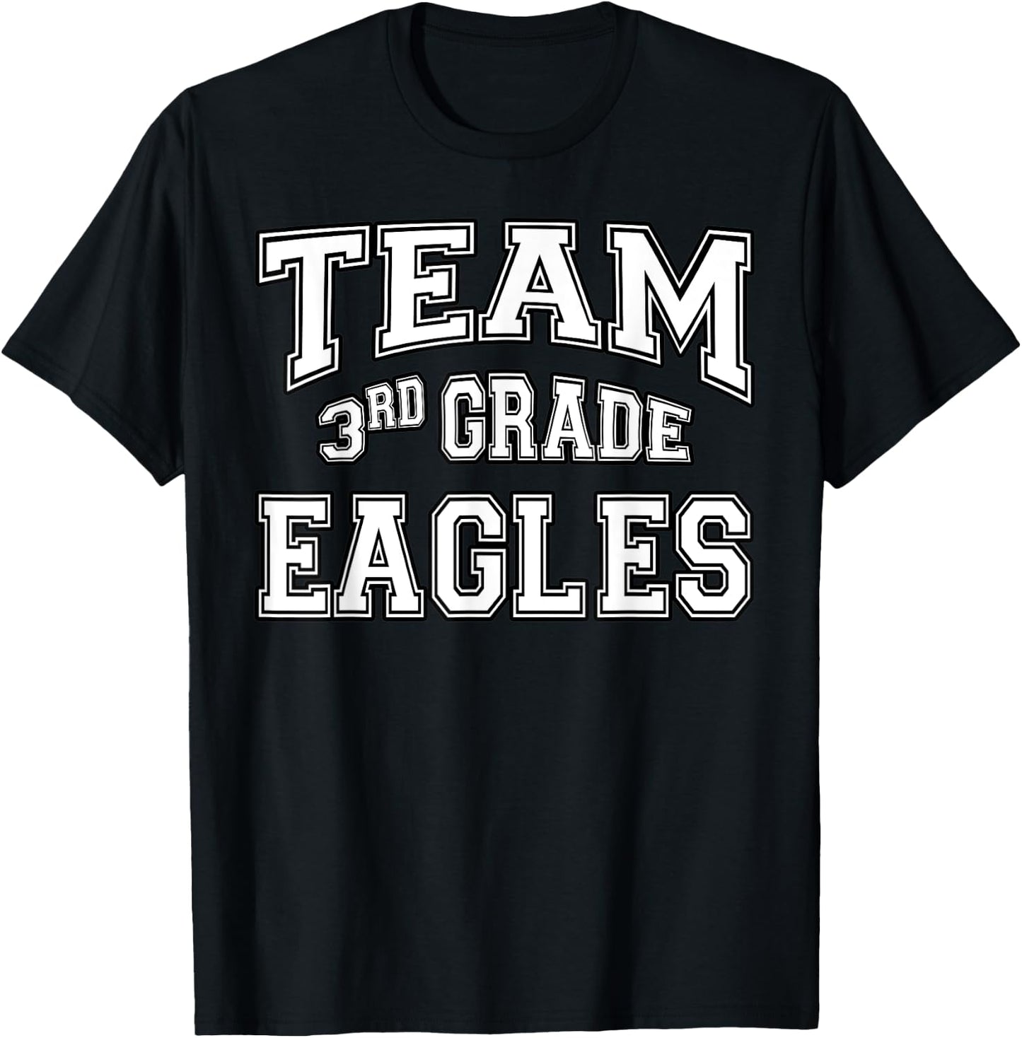 Team 3rd Third Grade Eagles Student Back To School T-Shirt - T-Shirt | Black