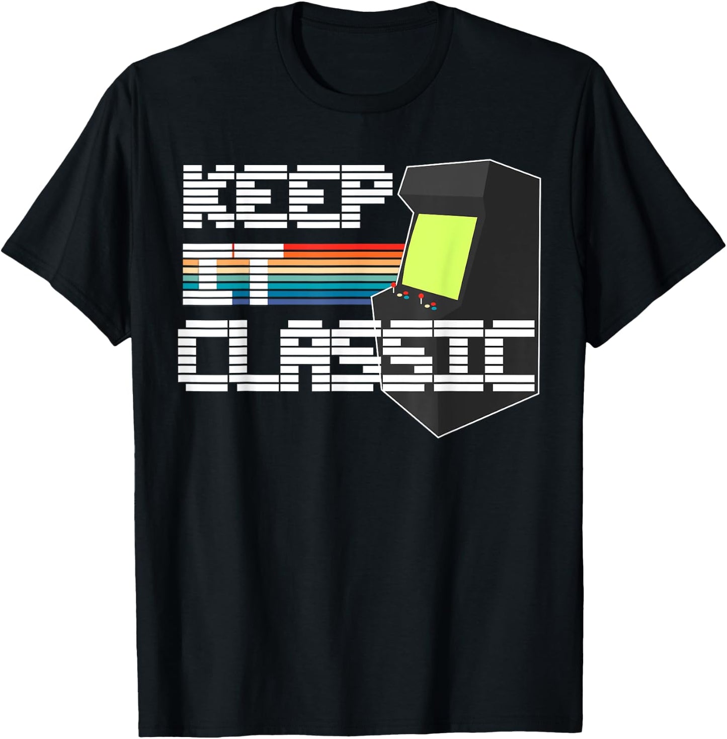Retro Gamer Vintage Video Game 80s 8-Bit Gaming Classic T-Shirt - T-Shirt | Black