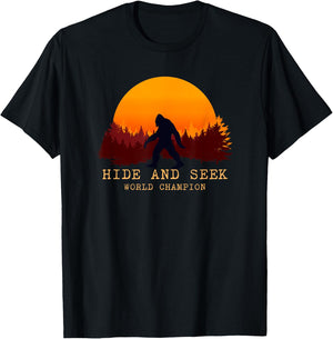 Hide And Seek World Champion Bigfoot Is Real T-Shirt - T-Shirt | Black