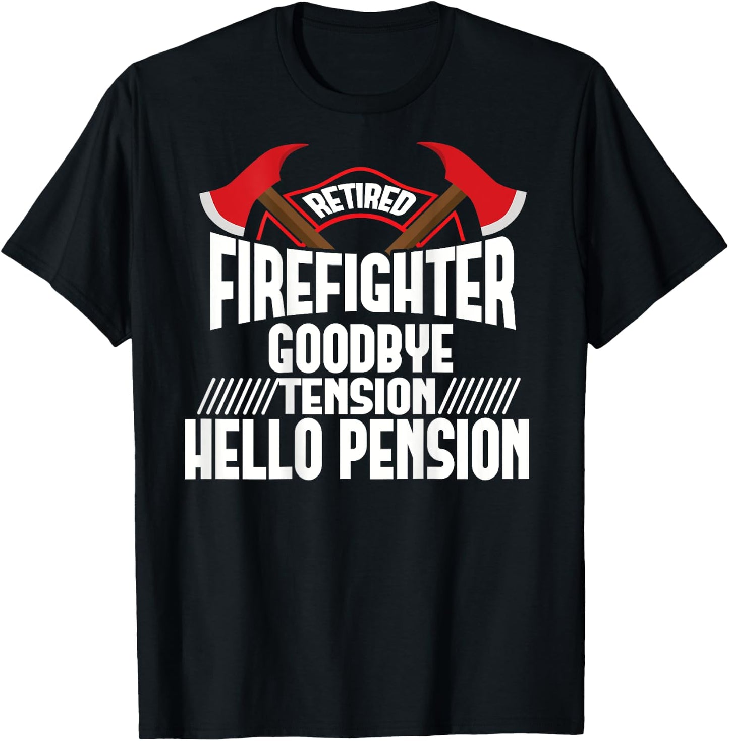 Retired Firefighter Thin Red Line Retirement Party Gift T-Shirt - T-Shirt | Black