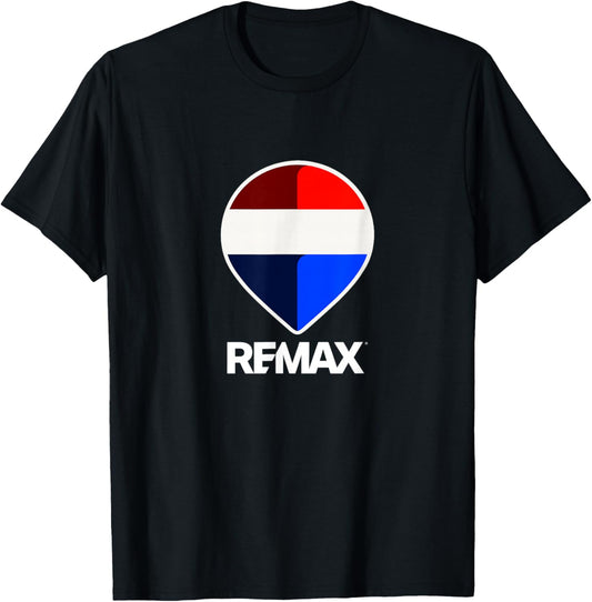 REMAX - Large Balloon Logo - White Text T-Shirt - T-Shirt | Black