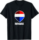 REMAX - Large Balloon Logo - White Text T-Shirt - T-Shirt | Black