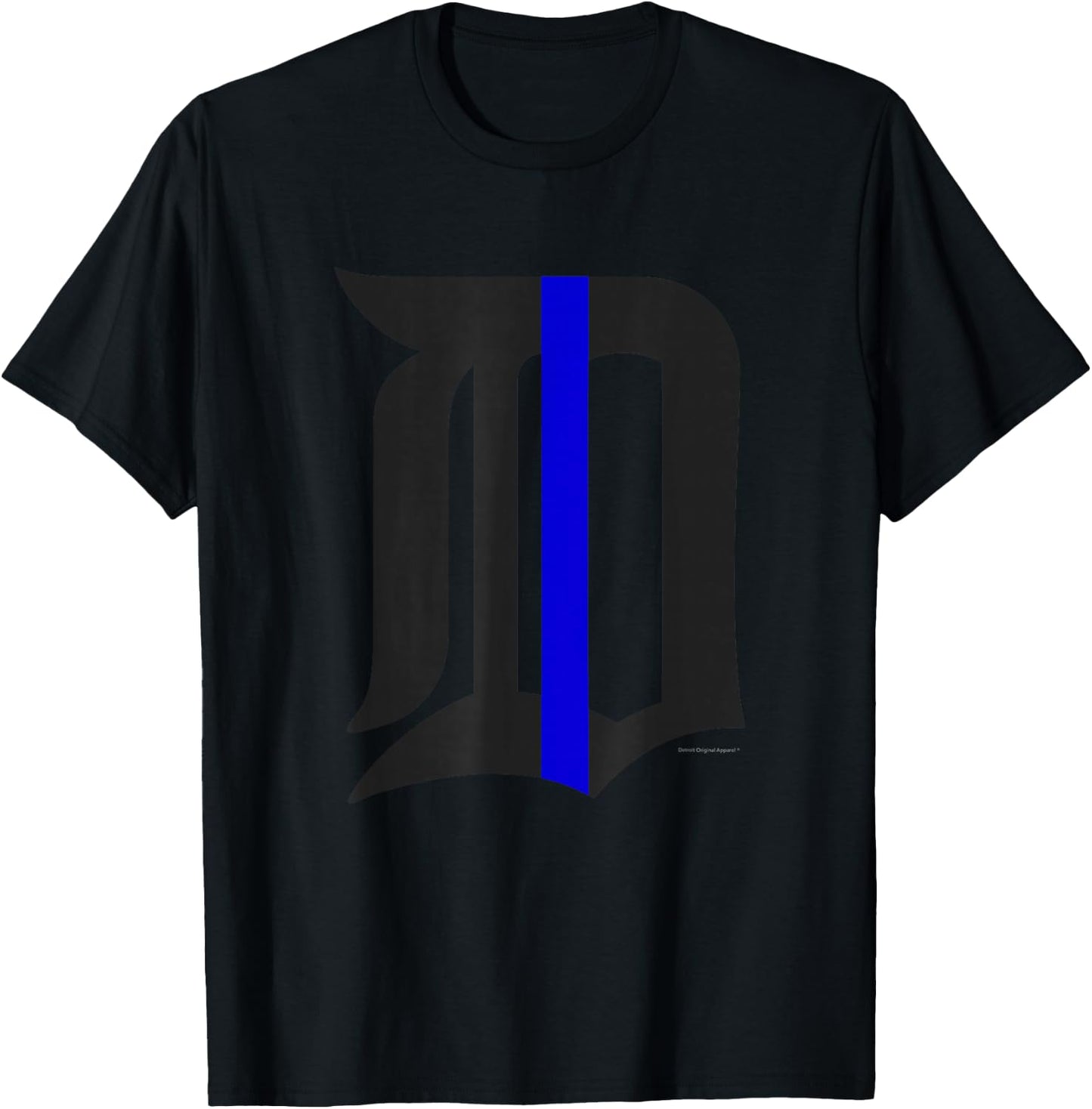 Detroit D Shirt - Thin Blue Line Michigan Police T-Shirt - T-Shirt | Black