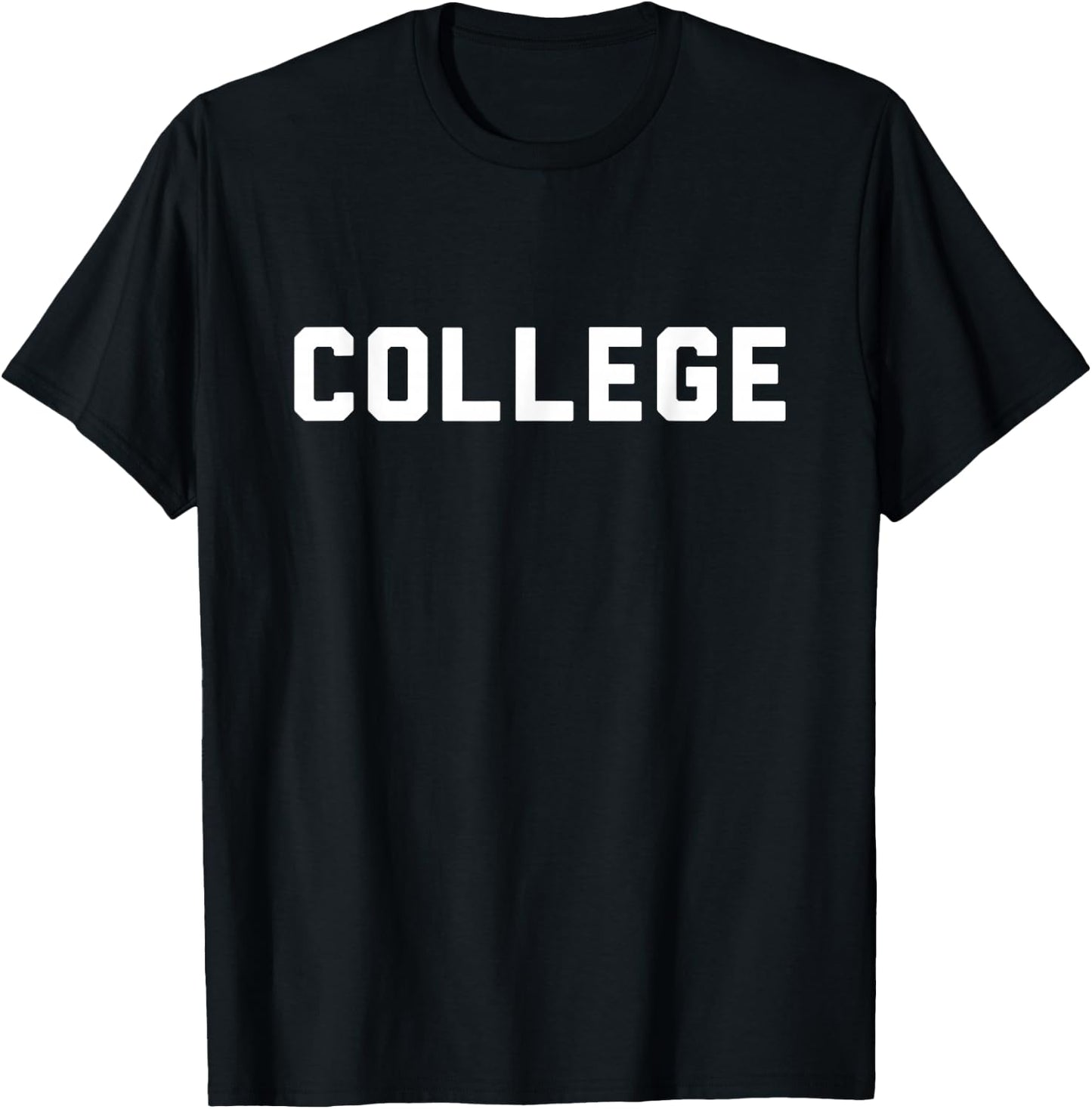 'College' 80s Party House Movie Classic College T-Shirt - T-Shirt | Black