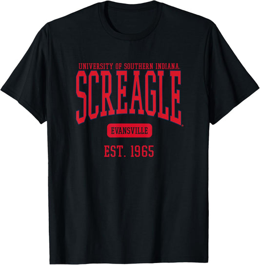 University of Southern Indiana USI Eagles Est. Date T-Shirt - T-Shirt | Black