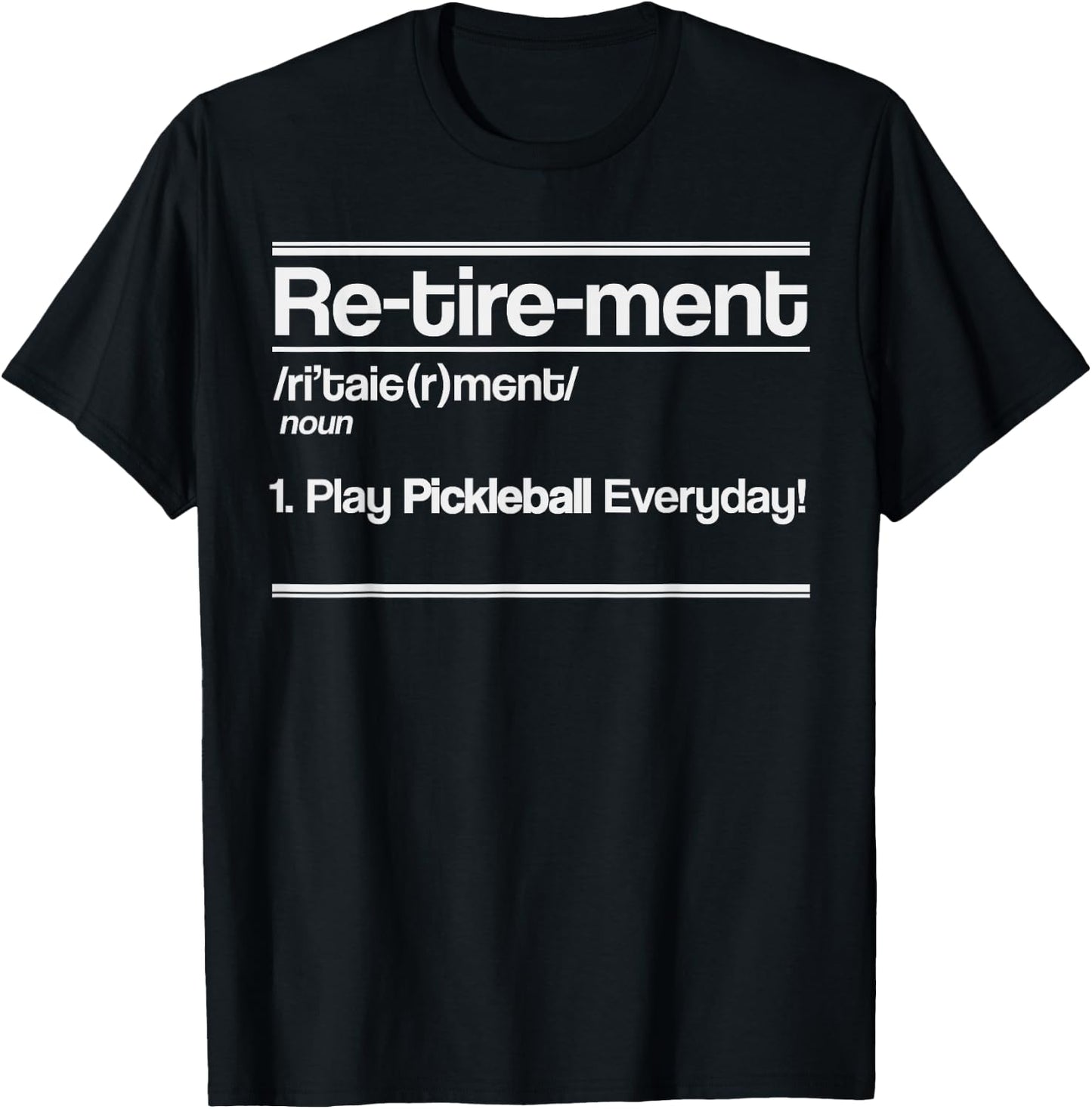 Retirement Definition Pickleball Retired Sport Player Gift T-Shirt - T-Shirt | Black
