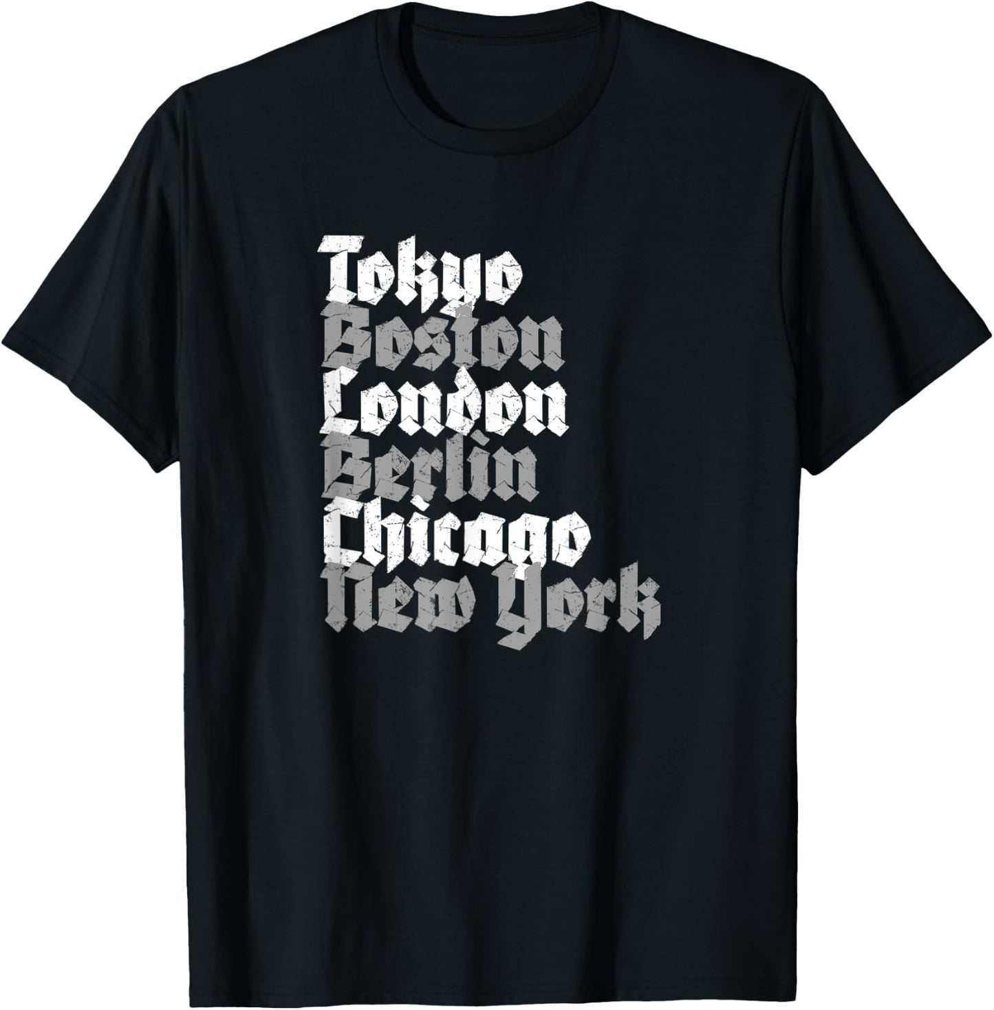World Marathon Majors Cities T-Shirt - T-Shirt | Black
