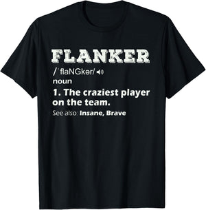 Flanker Position Rugby Player Football Wide Receiver Gifts T-Shirt - T-Shirt | Black