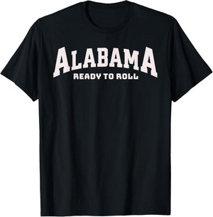 Vintage Alabama Ready To Roll With The Fun State Of Alabama T-Shirt - T-Shirt | Black