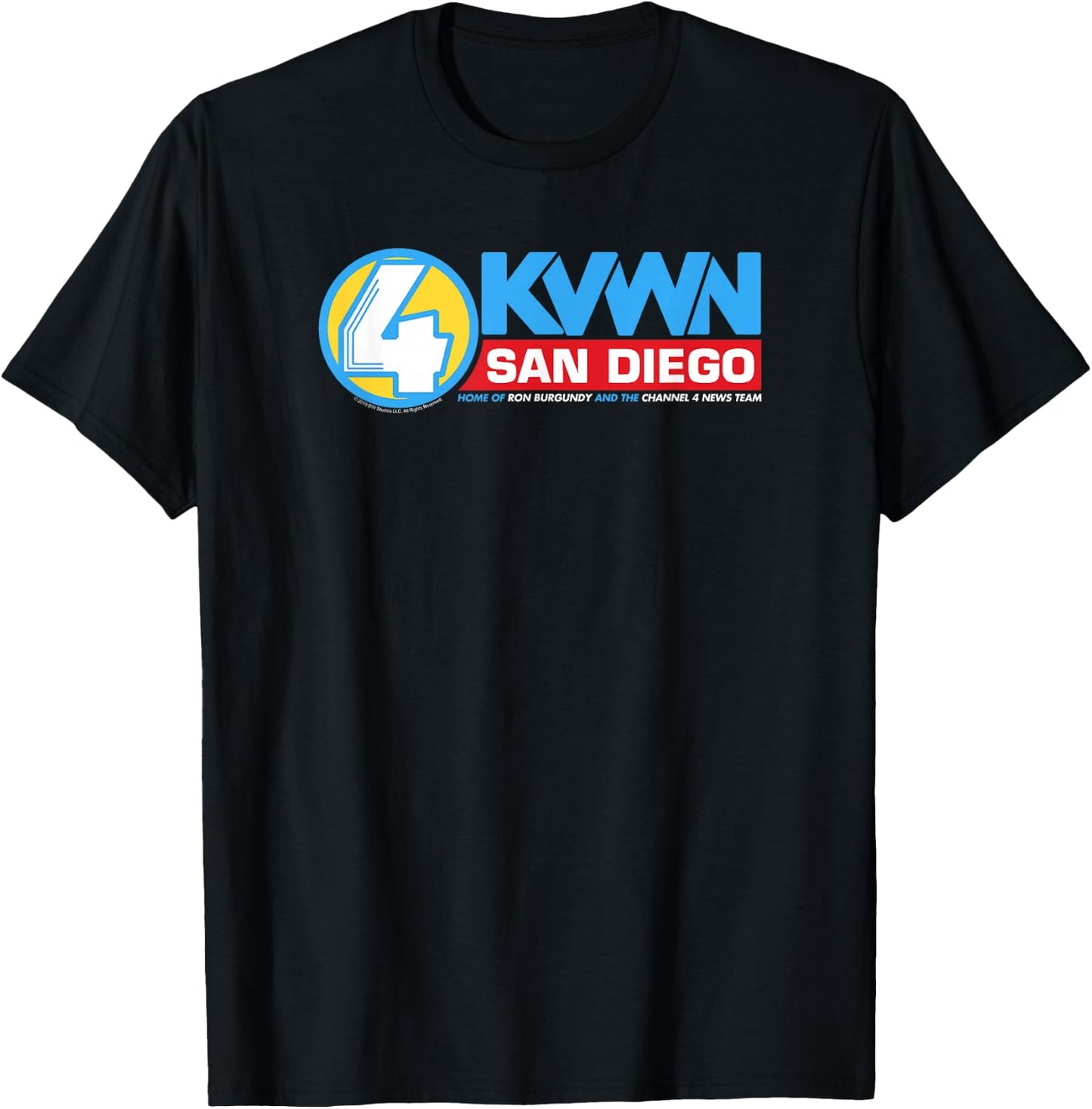 Anchorman KVWN San Diego T-Shirt - T-Shirt | Black